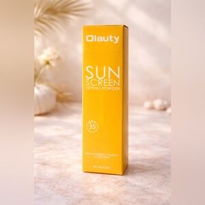 ☀️New Olauty SPF 35 Sunscreen Powder Brush – Mineral Setting Powder✨